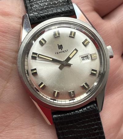 QUASI NEUF DE STOCK MONTRE MECANIQUE HOMME DE MARQUE LIP TEMPEST EN ACIER @