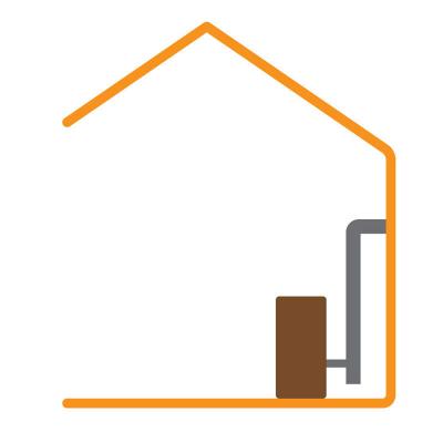 Kit de conduit de fum�e en acier inoxydable pour po�les � granul�s 80 mm