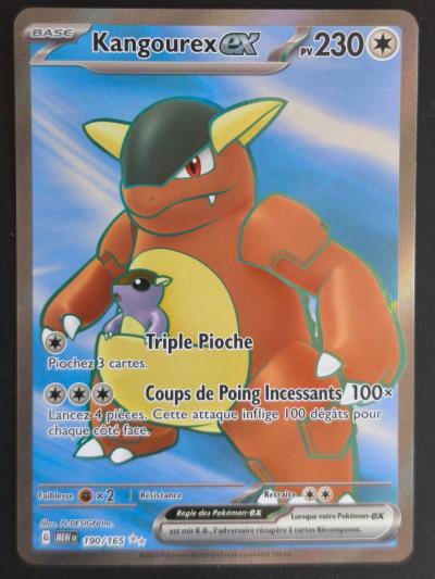 Carte Pok�mon Kangourex EX 190-165 MEW EV3.5 151 Full Art FR NEUVE