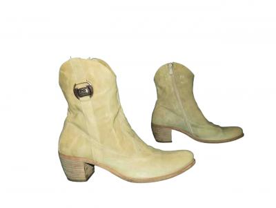 Boots NERO GIARDINI in Beige Ivory Leather Size 39 EUR
