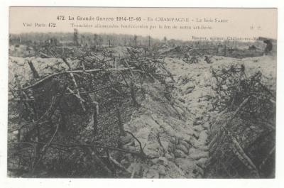 CPA 51   LE BOIS SABOT : TRANCH�E ALLEMANDE (MARNE) MILITARIA GUERRE 1914 1918