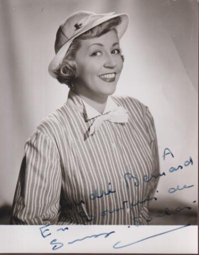 Suzy DELAIR PHOTOGRAPHIE ORIGINALE Lucienne CHEVERT avec  AUTOGRAPHE 14 11  4
