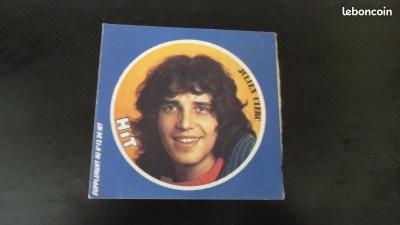 Autocollant original vintage Julien Clerc Hit magazine 8 cm de diam�tre