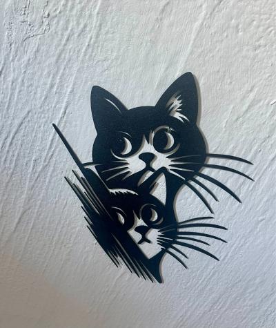 D�co Murale Chats Noir 20 cm | Chaton & Chat Adulte D�coration Cadeau Amoureux