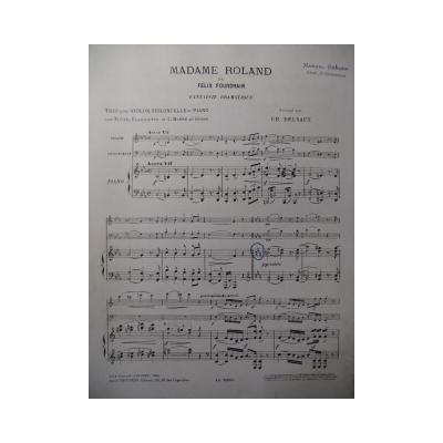 Fourdain F�lix Madame Roland piano violon violoncelle fl�te 1913