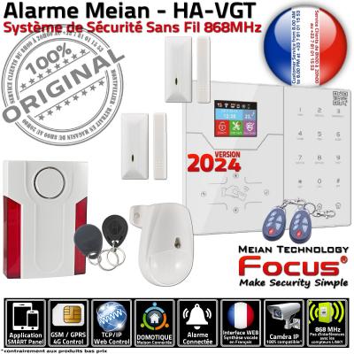 Alarme connect�e Meian centrale porte fen�tre infrarouge pr�sence t�l�comma