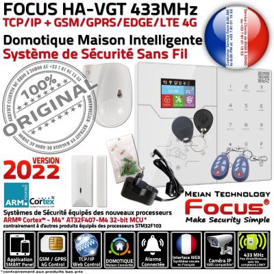 Alarme connect�e 4G GSM 433MHz HA VGT capteurs porte-fen�tre et infrarouge