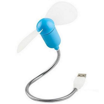 Mini ventilateur USB bleu avec c�ble flexible de 17 cm, classement �nerg�tiqu...