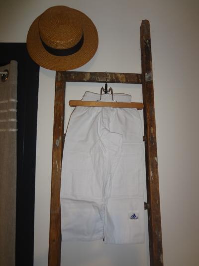 NEUF ADIDAS 100 PANTALON JUDO DE QUALITE TAILLE ELASTIQUE KARATE SPORT BLANC  PA