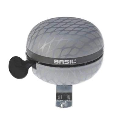 Sonnette v�lo Basil Bell 60mm argent motif peau de serpent Neuve