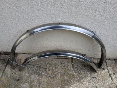 Paire de Garde Boue Vintage V�lo Ville   ACIER INOXYDABLE   Restaurer Porteur