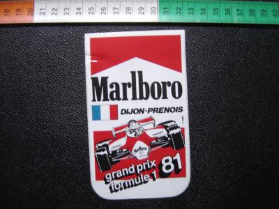 Autocollant MARLBORO Automobile DIJON PRENOIS Grand Prix Formule 1 Formula One