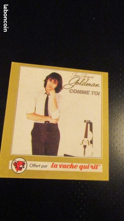 Autocollant original vintage Jean Jacques Goldman La vache qui rit Comme toi