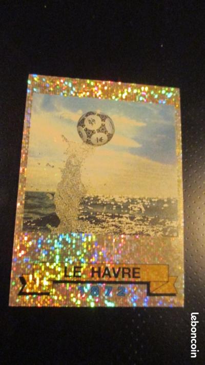 Autocollant original vintage vignette Panini foot 92 �quipe football Le Havre