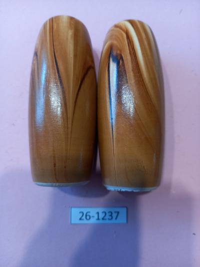 Paire de poign�es de guidon bois  � 23 mm pour v�lo ancien collection   261237