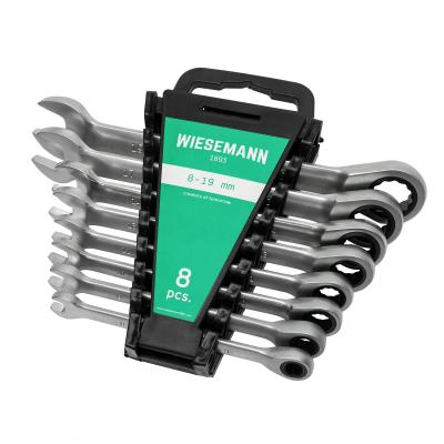 Lot de 8 cl�s mixtes � cliquets 8 � 19 m � 72 dents en acier CV chrom� | 80393