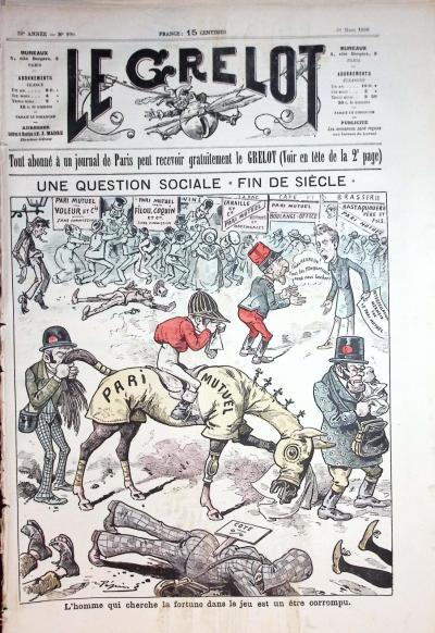 Journal Le Grelot du 30-03-1890 No. 990 Une Question Sociale Par Pepin