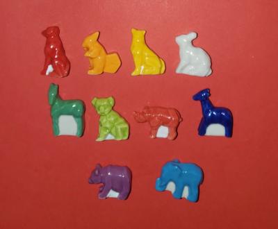 s�rie compl�te f�ves animaux d�co N nouvelles couleurs 2025