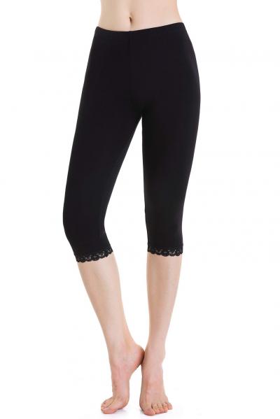 Legging 3-4 Sport Femmes Short sous Robe Pantalons de Surv�tement Elastique Doux