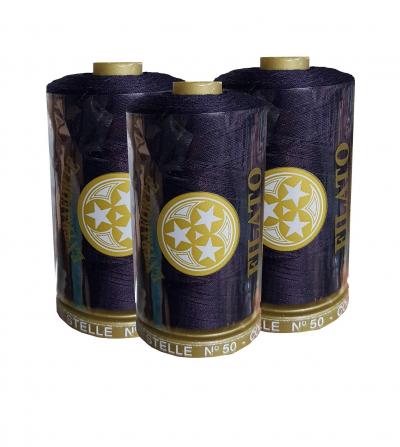 Fil � coudre trois �toiles de marque or bleu  324, 3X