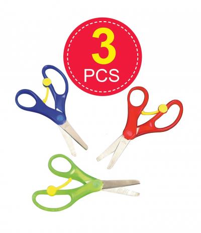 Lot de 3 Paires de Ciseaux � Ressort pour Enfants