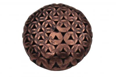 Lot de 5 boutons modernes en m�tal cuivr� vieilli bomb� rouge marron 20 mm ou...