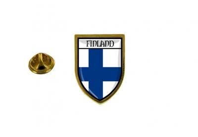 Finland Flag Badge Pin Souvenir Town Coat Of Arms Pin's