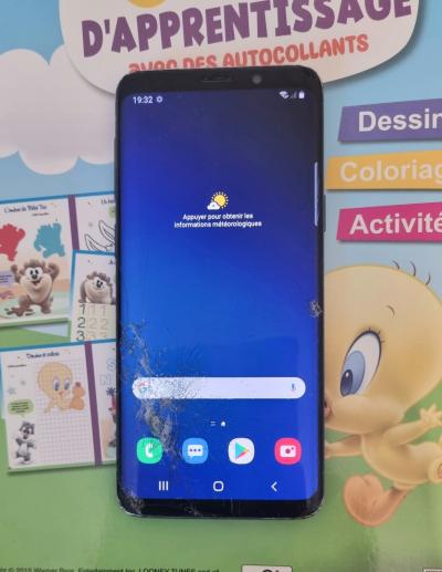 Samsung Galaxy S9 Ecran Cass� Mais Fonctionnel