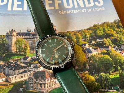 montre de  plongee m�canique vintage  DIFOR Swiss vers 1970 etat fonctionnel