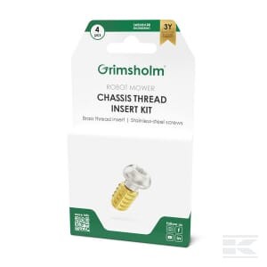 Grimsholm FGP7030 Kit d'inserts filet�s pour ch�ssis de tondeuse robot, 4x