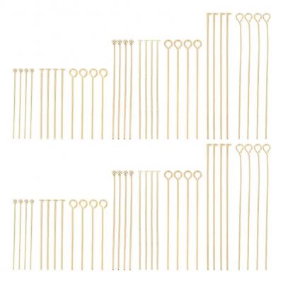 240 Pi�ces �pingles � Oeil en Acier Inoxydable � T�te de Boule Dor�e 3050 mm ...