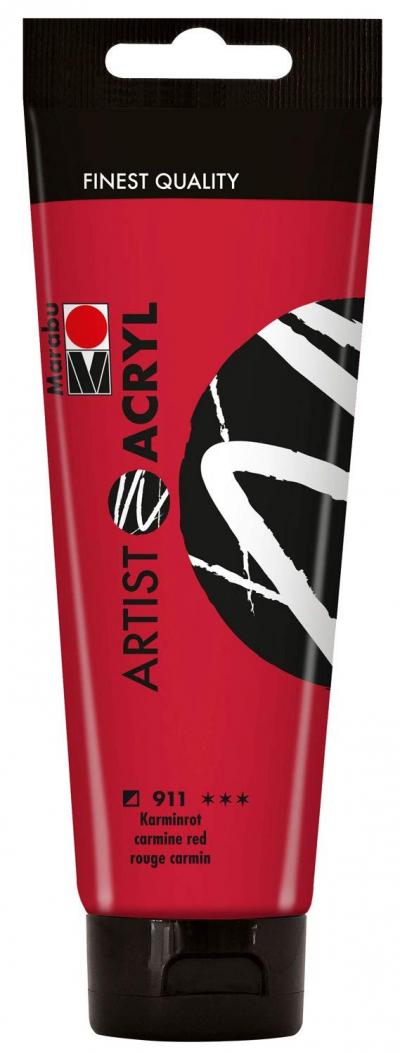 Artist 12200044911  Acrylique rouge carmin 120 ml  Peinture acrylique fine de...