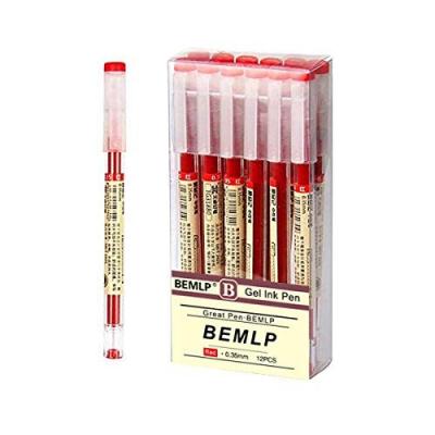 Lot de 12 stylos � bille � encre gel � pointe extra fine de 0,35 mm  Encre li...