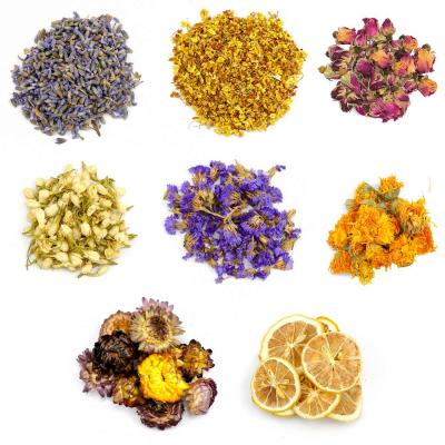 8 Sortes de Fleurs S�ch�es pour Bougie Savon, Fleurs P�tales et Bourgeons Nat...