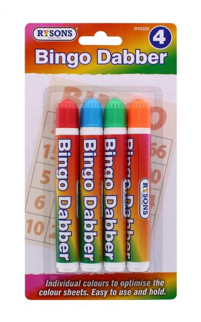 rayson Lot de 4 marqueurs de bingo  Couleurs m�lang�es  Encre antigoutte pour...