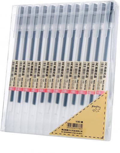 XSG Lot de 12 stylos � bille � encre gel et pointe extra fine de 0,5 mm  Four...