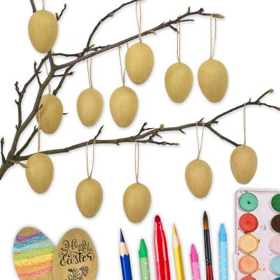 12 Oeufs de P�ques Bruns en Papier m�ch� | D�coration de P�ques Classique pou...