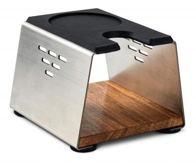 Station tamper en acier inoxydable et bois jusqu'� 58 mm   Station de tampon ...