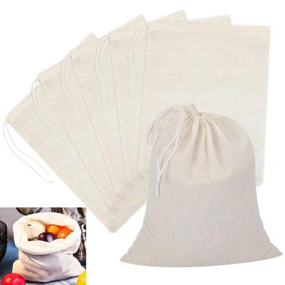 Lot de 6 sacs filtrants r�utilisables en mousseline de coton  50 x 40 cm  Gra...