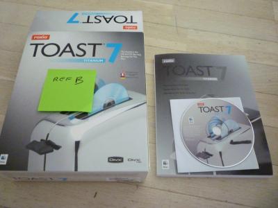 logiciel toast 7 titanium macintosh ref B         sans cle d installation