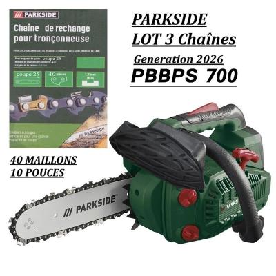 PARKSIDE Lot 3 chaines PBBPS 700 tron�onneuse CHAINE remplacement coupe Gen 2026
