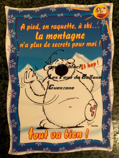 CUBITUS BD DUPA SKI RAQUETTE MONTAGNE NEIGE VACANCES HIVER HUMOUR carte postale