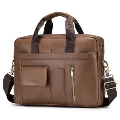 Sacoche Ordinateur Homme Cuir Cartable Homme 14 Pouces Porte Document Cuir Sa...