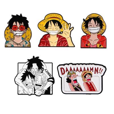 Lot 5 Pins One Piece Luffy Anime Manga Badge Broche �mail Collection Cadeau