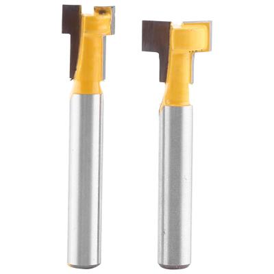 M�che de routeur de coupe en T 2 pi�ces, mandrin de fraise � bois, embouts de...