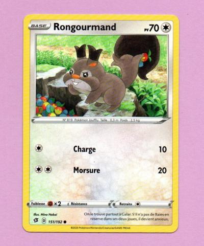 Pokemon 151-192 RONGOURMAND PV70 French Single Card Ref 3666