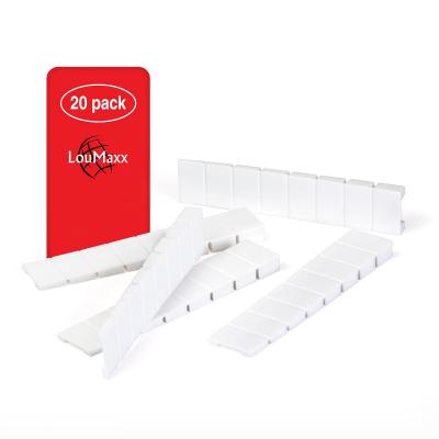 Lot de 20 Cales pour Meubles  8 x 20 x 100 mm  en Plastique  avec Points de R...