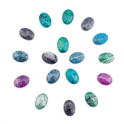 20pcs 5 Colors Cabochon Ovale de Pierres Pr�cieuses 25x18 mm Cabochon Flatbac...