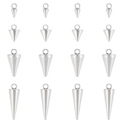 Environ 48 pi�ces 4 tailles Breloques � Motif de Pointes 304 pendentifs en Ac...