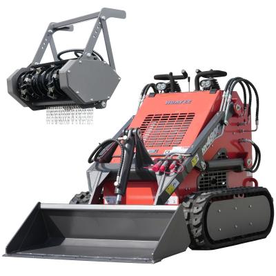 Mini chargeuse sur pneus HY480C   broyeur forestier LIVRAISON GRATUITE 23 CV EPA moteur 3 pompes